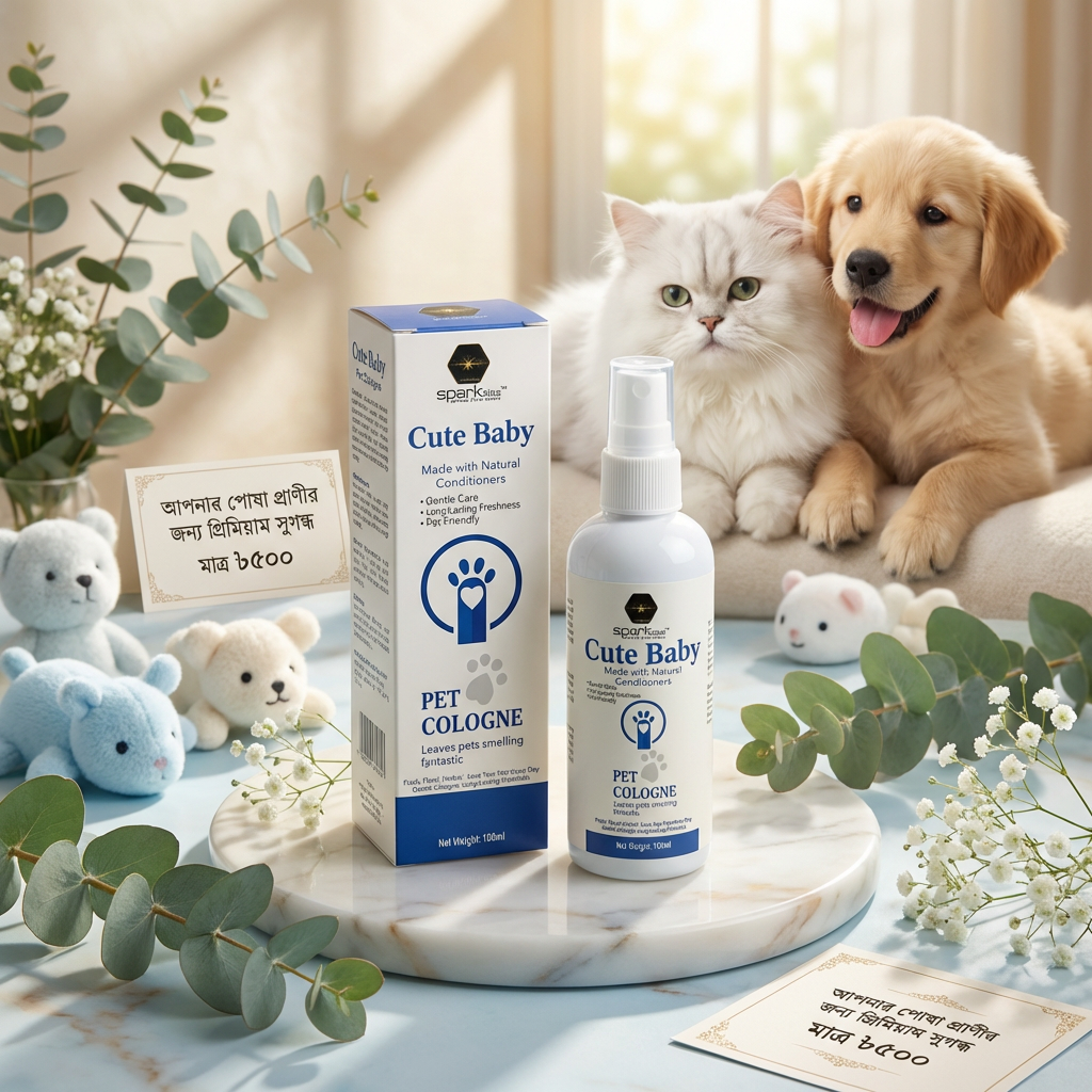 Alore Via - Pet Cologne & Deodorizer Spray 100ml | Vanilla Floral for Dogs & Cats | পেট কলোন